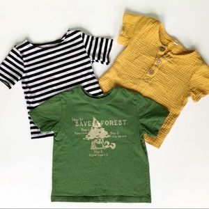 Boys Short Sleeved T-Shirt Top Bundle Size 3-4